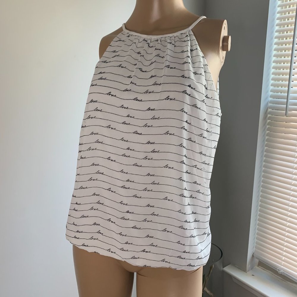 Express Dark love words tank top